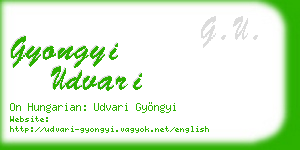 gyongyi udvari business card
