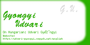 gyongyi udvari business card